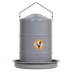 Abreuvoir métal en tôle émaillée grise