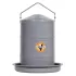 Abreuvoir en métal émaillé gris : Capacité de votre abreuvoir:5 litres (5-6 poules)
