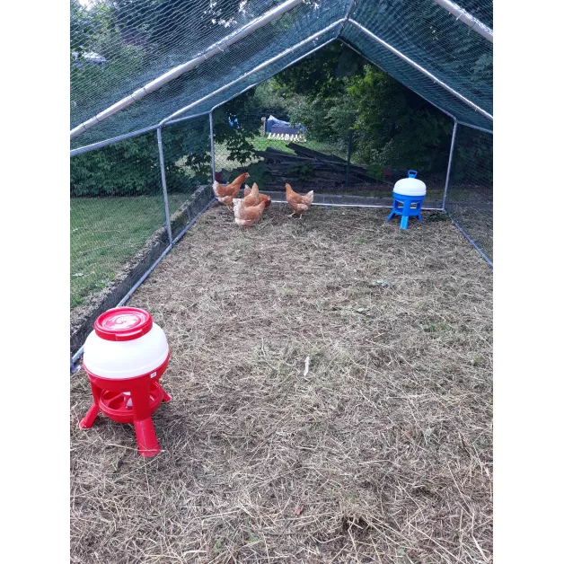 Grand enclos pour poules et autres volailles de 12 m²