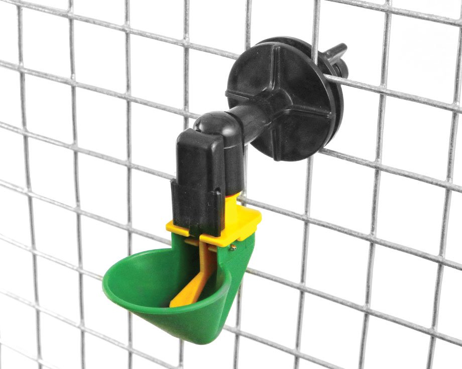 Abreuvoir Pour Poules 1,5L - Avec Fermeture à Baïonnette Et Crochet De Suspension - Résistant Au Gel Et UV - Blanc