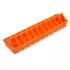 Mangeoire linéaire en plastique : Couleur:Orange vif, Dimensions:40 cm