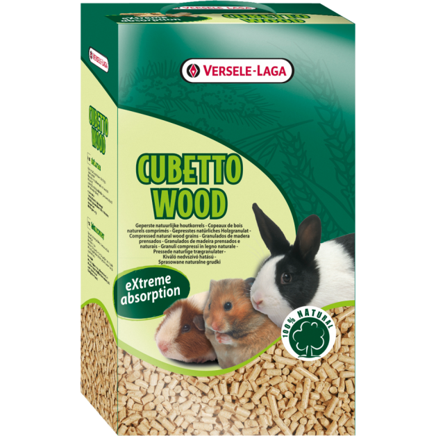 Litière Cubetto Wood ou Straw Versele-Laga 12 litres