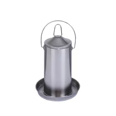 Abreuvoir métallique galvanisé pour poules