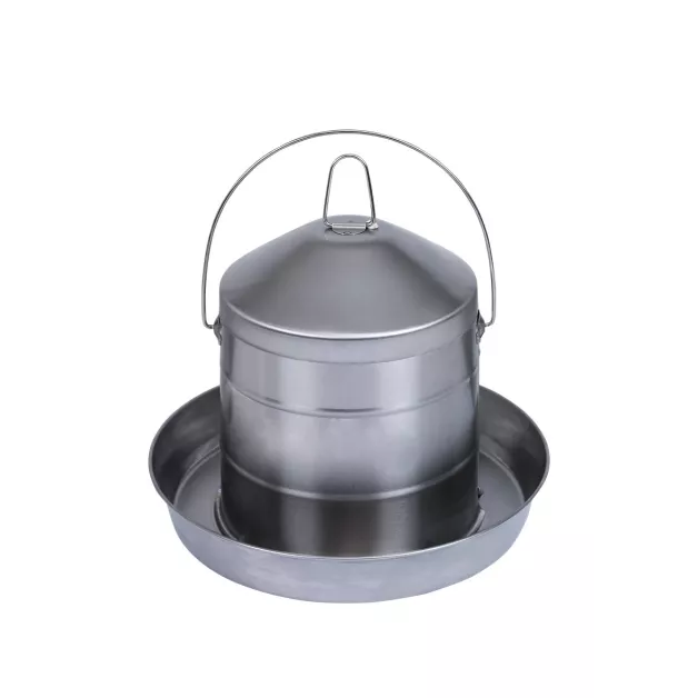 Abreuvoir métallique galvanisé pour poules Abreuvoir métallique galvanisé pour poules