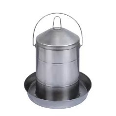 Abreuvoir métallique galvanisé pour poules