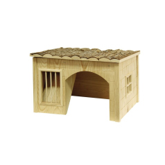 Maisonnette de jeu et repos en bois pour hamster, cobaye et lapin