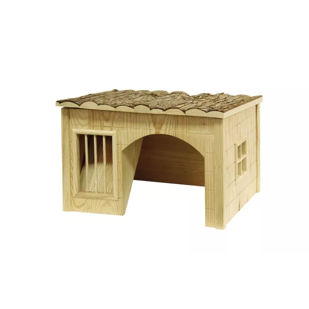 Maisonnette de jeu et repos en bois pour rongeurs Maisonnette de jeu et repos en bois pour rongeurs