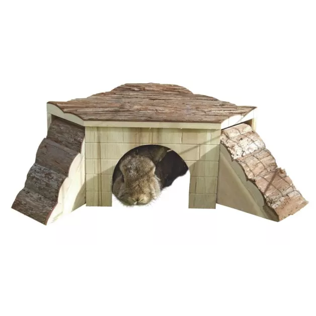 Maisonnette de jeu et repos en bois pour rongeurs Maisonnette de jeu et repos en bois pour rongeurs