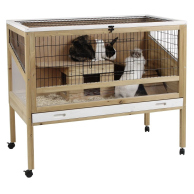 Cage intérieure en bois pour lapins