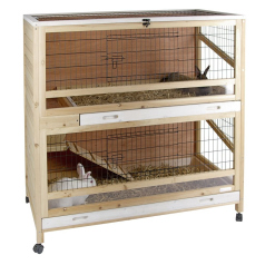 Cage intérieure en bois pour rongeurs