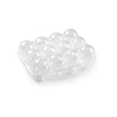 Boite plastique transparent pour 12 œufs avec poignée Boite plastique transparent pour 12 œufs avec poignée