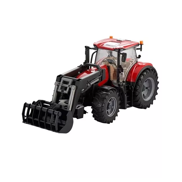 Tracteur jouet Bruder Case IH rouge Optum 300 CVX avec plateau à boules de paille – 03198 Tracteur jouet Bruder Case IH rouge Optum 300 CVX avec plateau à boules de paille – 03198