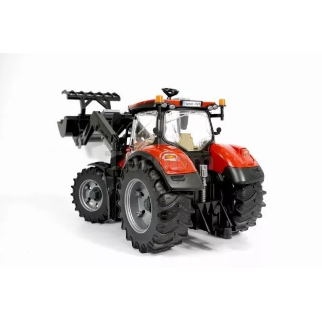 Tracteur jouet Bruder Case IH rouge Optum 300 CVX avec plateau à boules de paille – 03198 Tracteur jouet Bruder Case IH rouge Optum 300 CVX avec plateau à boules de paille – 03198