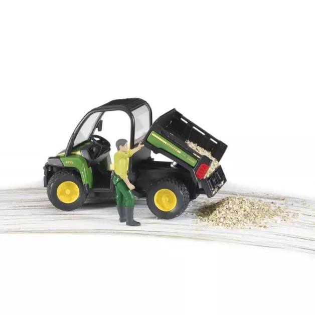Gator 855D jouet Bruder John Deere vert et jaune 02490 avec chauffeur Gator 855D jouet Bruder John Deere vert et jaune 02490 avec chauffeur