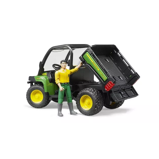 Gator 855D jouet Bruder John Deere vert et jaune 02490 avec chauffeur Gator 855D jouet Bruder John Deere vert et jaune 02490 avec chauffeur