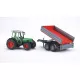 Tracteur jouet Bruder Fendt 209S avec remorque vert et rouge 02104