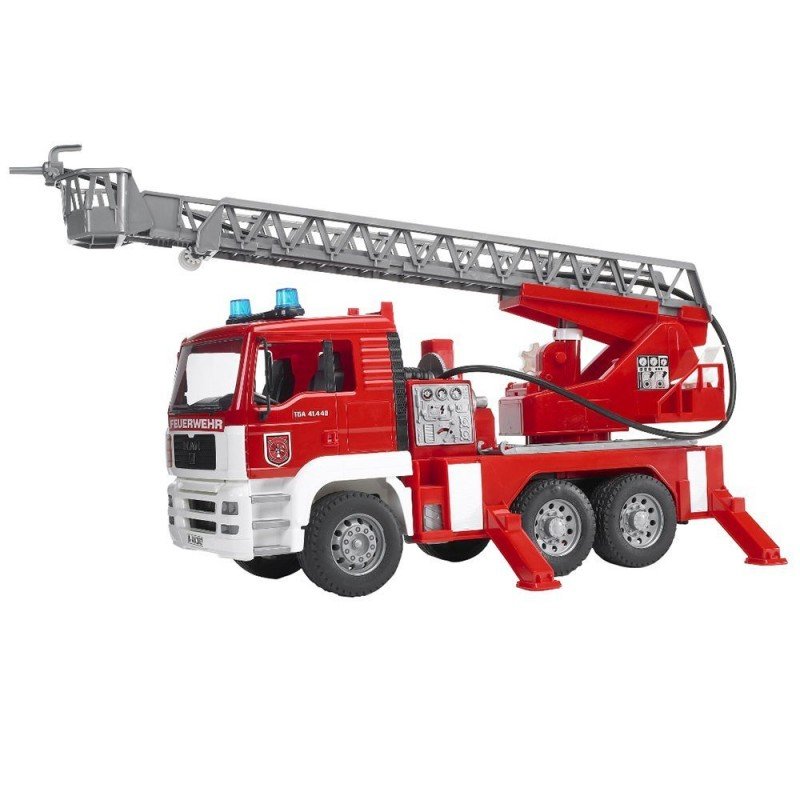 Camion de pompier MAN avec échelle et lance incendie jouet Bruder