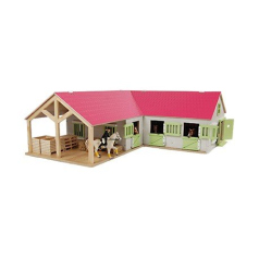 Ecurie avec boxes pour chevaux jouet Kids Globe Farming