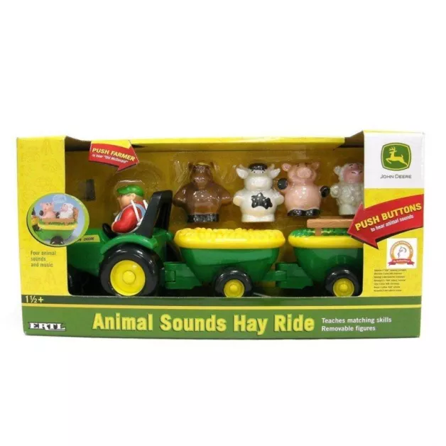 Jouets pour enfants Tracteur de camion de ferme avec agriculteur et animaux  détachables, tracteur musical avec effet sonore léger et animal, meilleurs  cadeaux pour 1 2 garçons de 3 ans Gi