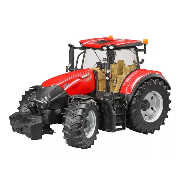 Tracteur jouet Bruder Case IH rouge Optum 300 CVX avec plateau à boules de paille – 03198 Tracteur jouet Bruder Case IH rouge Optum 300 CVX avec plateau à boules de paille – 03198