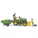 Tracteur tondeuse Bruder John Deere avec remorque 