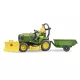 Tracteur tondeuse Bruder John Deere avec remorque 