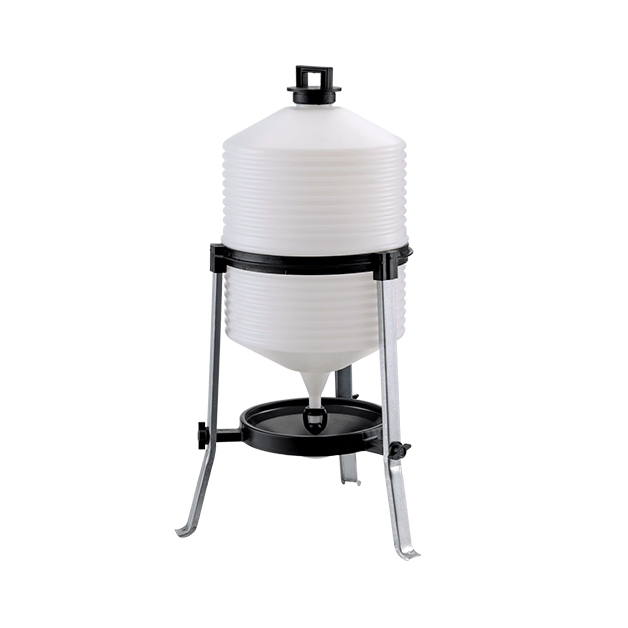 Abreuvoir galvanisé 30 litres sur pieds.