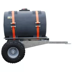 Remorque basculante et tonne à eau pour micro tracteur ou quad Remorque basculante et tonne à eau pour micro tracteur ou quad