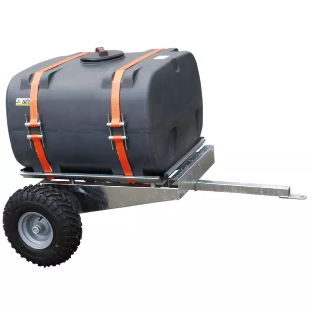 Remorque basculante et tonne à eau pour micro tracteur ou quad Remorque basculante et tonne à eau pour micro tracteur ou quad