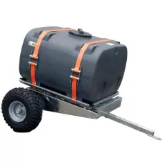 Remorque basculante et tonne à eau pour micro tracteur ou quad Remorque basculante et tonne à eau pour micro tracteur ou quad