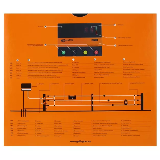 Electrificateur sur secteur Gallagher M950 et M1400