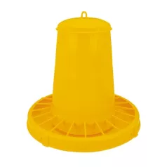 Nourrisseur à trémie en plastique jaune Nourrisseur à trémie en plastique jaune