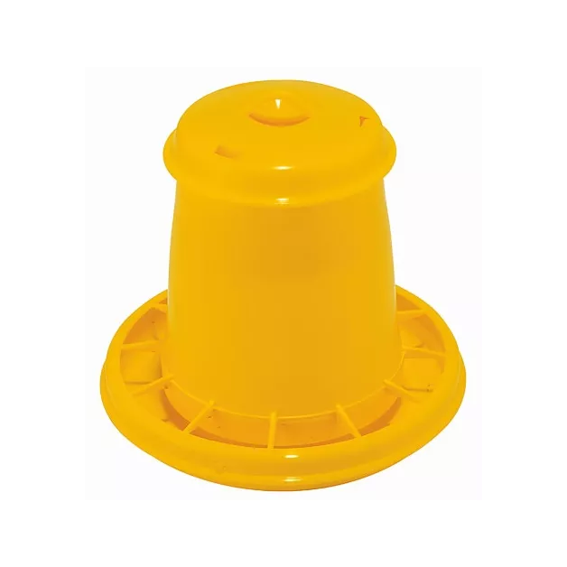 Nourrisseur à trémie en plastique jaune Nourrisseur à trémie en plastique jaune