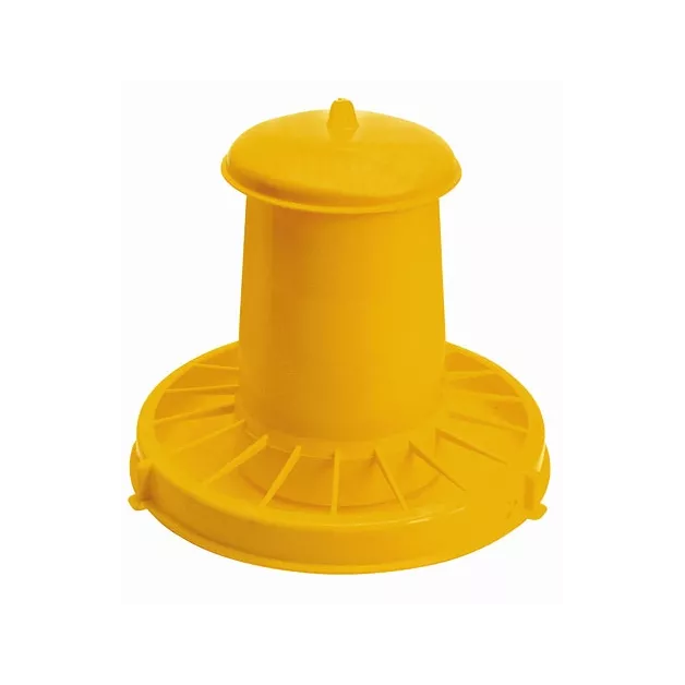 Nourrisseur à trémie en plastique jaune Nourrisseur à trémie en plastique jaune