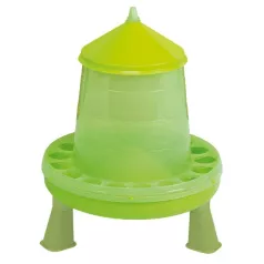 Nourrisseur à trémie sur pieds en plastique vert