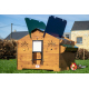 Pack famille ZEN poulailler HPL + enclos + abreuv + trémie + aliments pour 3 poules