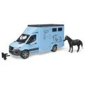Camion Mercedes Sprinter transport cheval jouet Bruder 02533