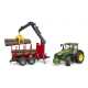 Tracteur jouet Bruder John Deere 7930 avec chargeur et remorque vert et jaune 03055