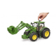 Tracteur jouet Bruder John Deere 7930 avec chargeur et remorque vert et jaune 03055