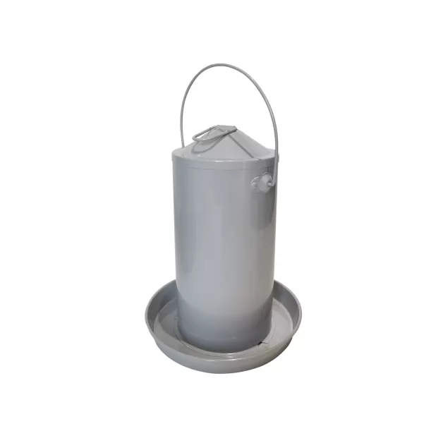 Abreuvoir métallique galvanisé pour poules Abreuvoir métallique galvanisé pour poules