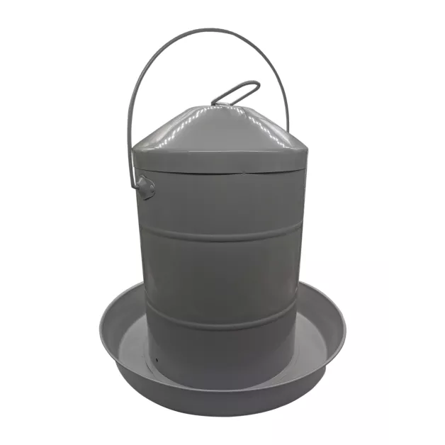 Abreuvoir métallique galvanisé pour poules Abreuvoir métallique galvanisé pour poules