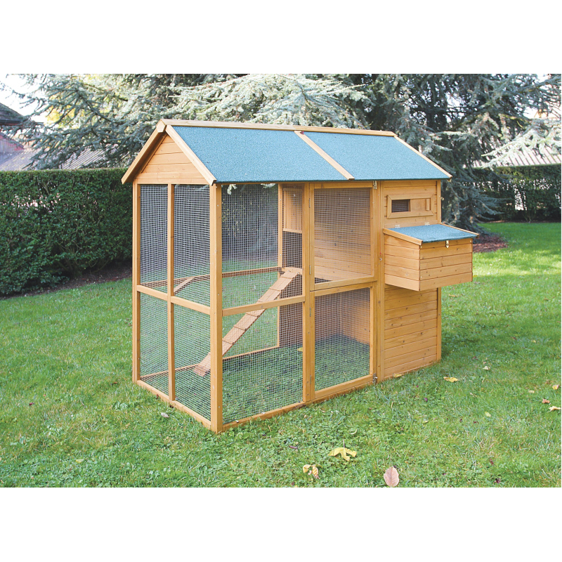 Poulailler Avec Volière Couverte