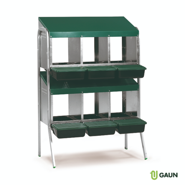 Pondoir en métal galvanisé avec nid polypropylène