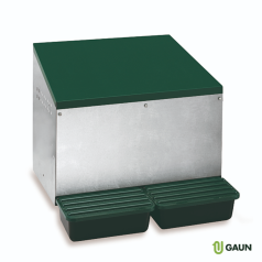 Pondoir avec fond et double perchoir Gaun Pondoir avec fond et double perchoir Gaun