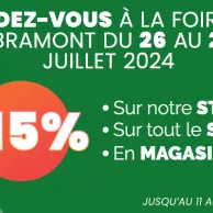 15 % de réduction à l’occasion de la Foire Agricole de Libramont 15 % de réduction à l’occasion de la Foire Agricole de Libramont