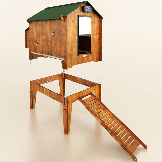 PILOTIS POUR POULAILLER EN HPL AVEC TIROIR