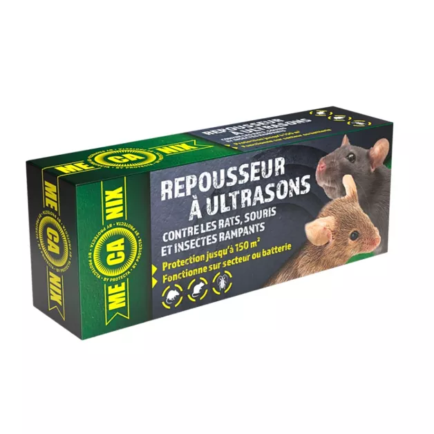 Repousse rats et souris à ultrasons pour poulailler et endroits de stockage