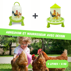 Pack abreuvoir 5 litres et nourrisseur 4 kg