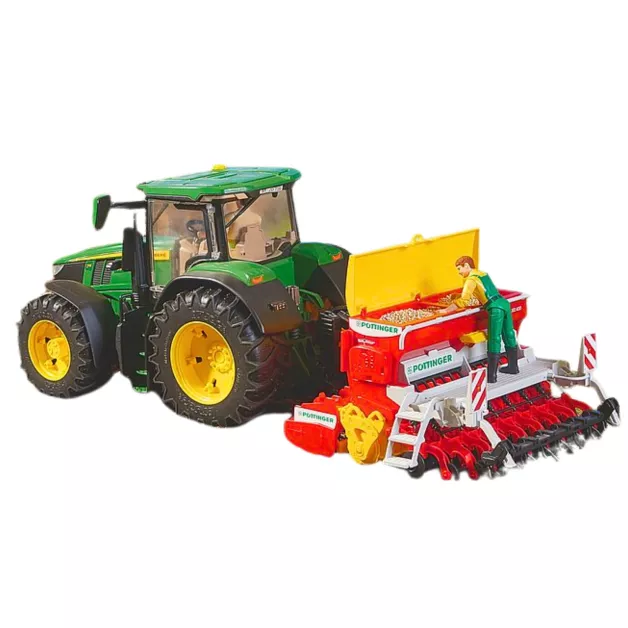 Semoir avec herse rotative Pöttinger jouet Bruder 023478