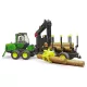 Jouet Bruder abatteuse et transporteur forestier John Deere